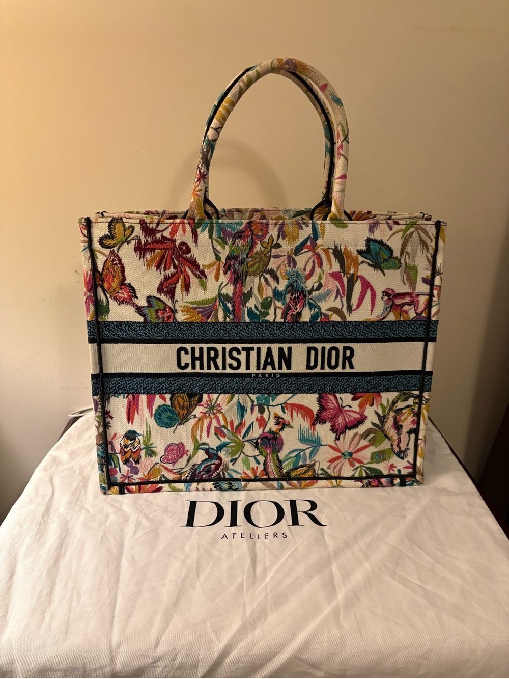 Dior large Multicolor Floral Book Tote